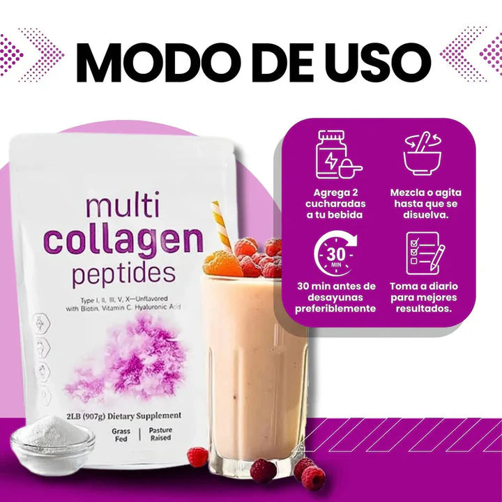 🌟Peptido Multicolageno® – Belleza y Juventud Desde el Interior 🌟 (1 Bolsa Grande 2libras) con ENVÍO GRATIS