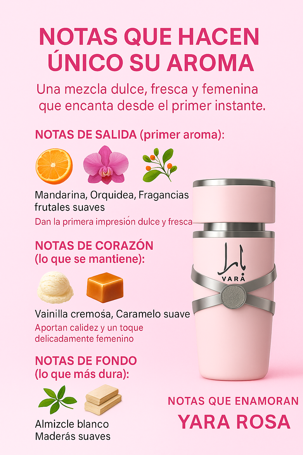 Perfume Yara Lattafa Rosa 100 ml 🌸Envío Gratis