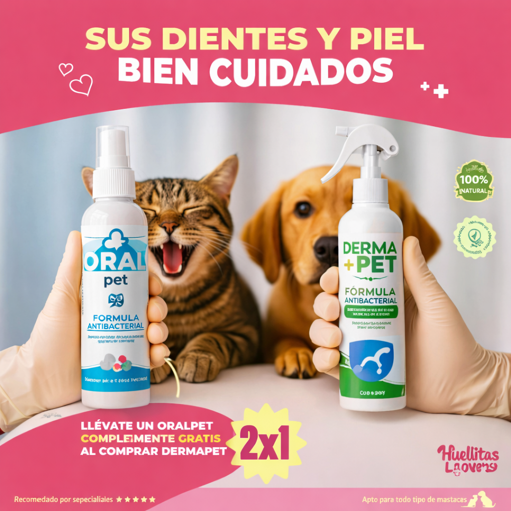 ¡Pack imperdible!🎁 Oralpet™ + DermaPet™ 🐶🐱 - Envío gratis