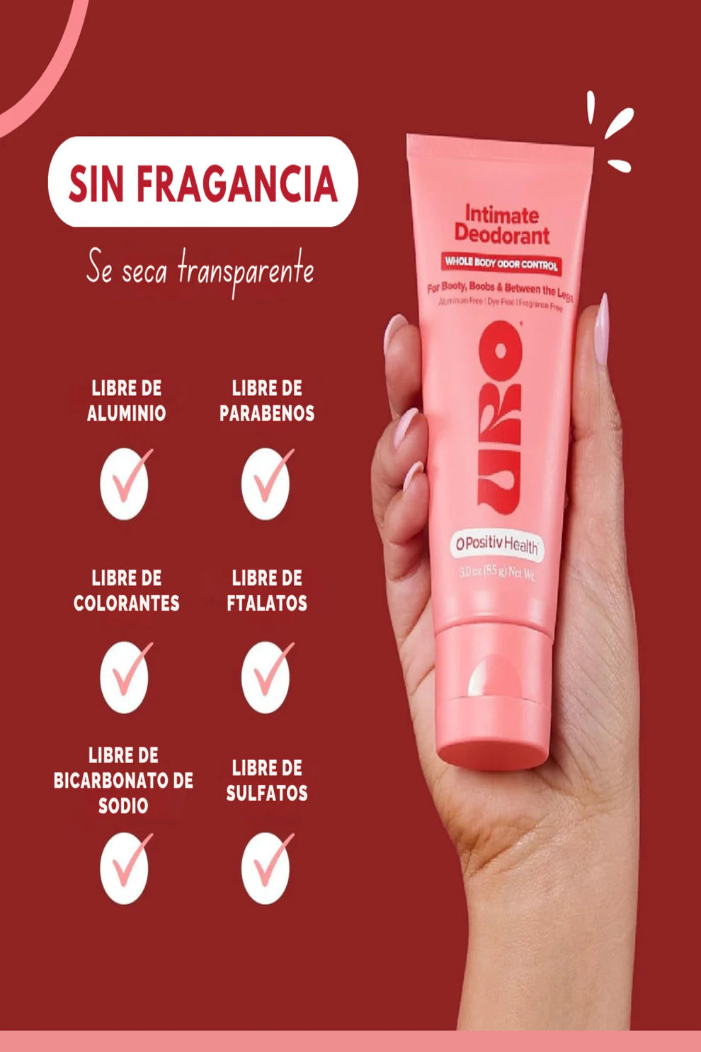 URO: Desodorante Íntimo que te mantiene fresca todo el día + envío gratis 🌸✨