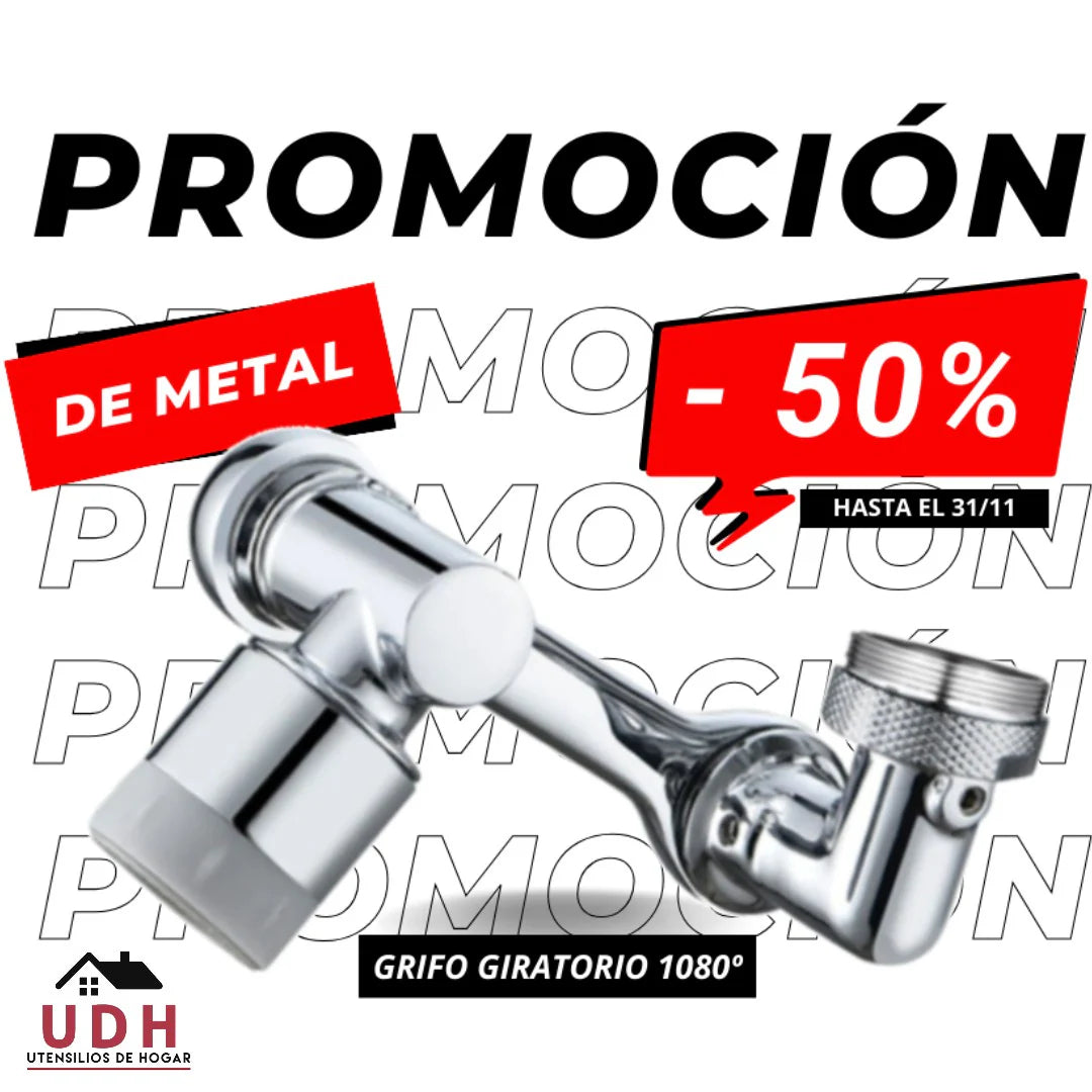 Grifo giratorio universal rotación completa de 1080° - Grifo GiraFácil™ 2x1