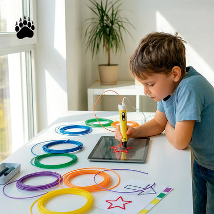 Lapiz de Impresión 3D™ + Filamentos y Plantilla Imprimible de REGALO - ENVÍO GRATIS 🎁