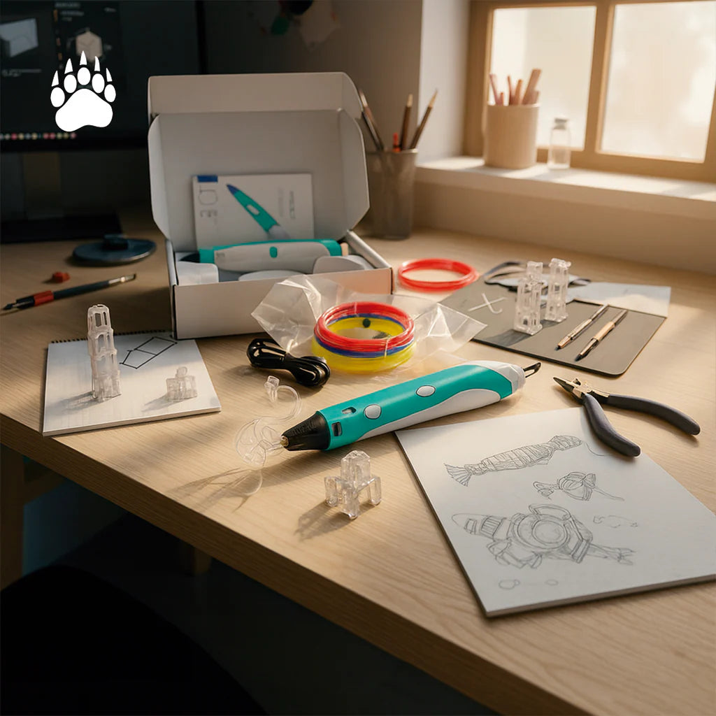 Lapiz de Impresión 3D™ + Filamentos y Plantilla Imprimible de REGALO - ENVÍO GRATIS 🎁