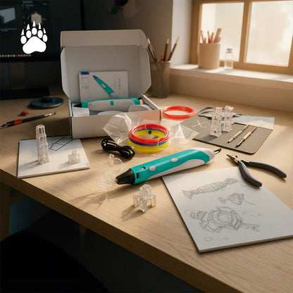 Lapiz de Impresión 3D™ + Filamentos y Plantilla Imprimible de REGALO - ENVÍO GRATIS 🎁