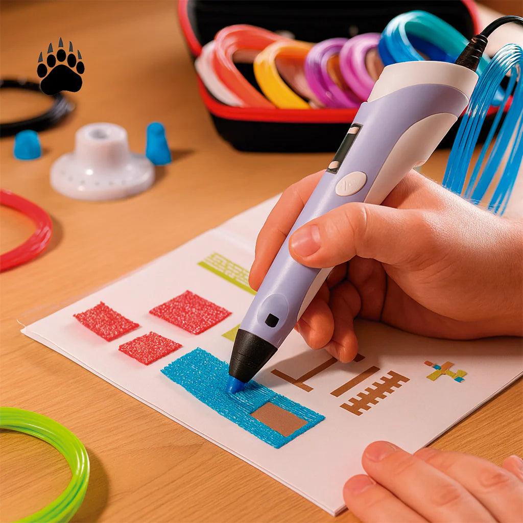 Lapiz de Impresión 3D™ + Filamentos y Plantilla Imprimible de REGALO - ENVÍO GRATIS 🎁