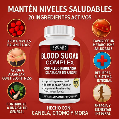 BloodSugar™ Complex l  Estabiliza el azúcar en sangre + ENVÍO GRATIS