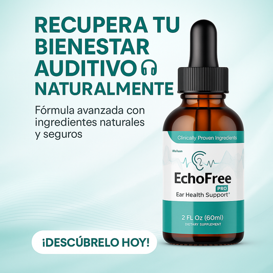 EchoFree PRO – Recupera tu audición y elimina el zumbido con ingredientes naturales 🌿 + Envío Gratis 🎁