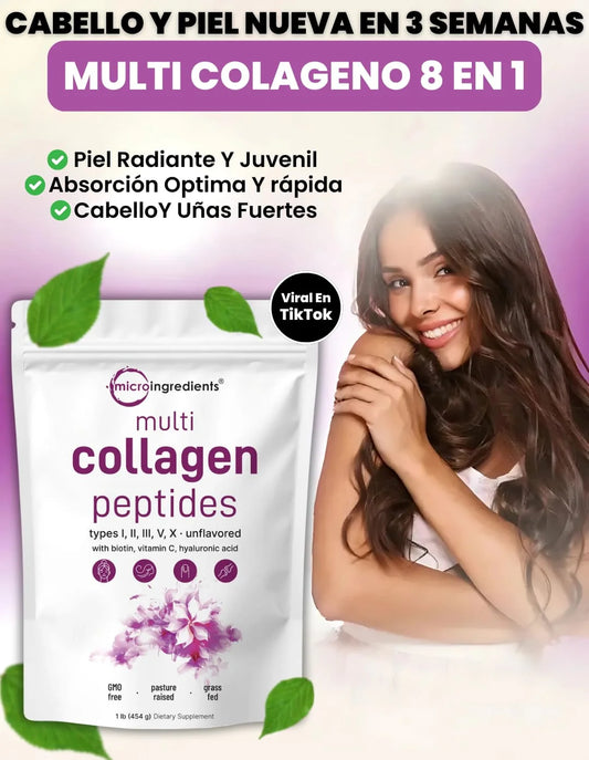 🌟Peptido Multicolageno® – Belleza y Juventud Desde el Interior 🌟 (1 Bolsa Grande 2libras) con ENVÍO GRATIS