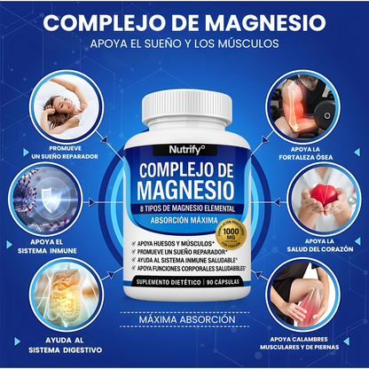 Complejo Multifuente de Magnesio 8 en 1 💊 - Energía, Relajación y Recuperación