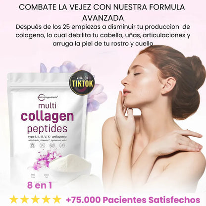 🌟Peptido Multicolageno® – Belleza y Juventud Desde el Interior 🌟 (1 Bolsa Grande 2libras) con ENVÍO GRATIS